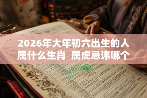 2026年大年初六出生的人属什么生肖  属虎忌讳哪个月出生