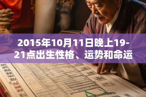 2015年10月11日晚上19-21点出生性格、运势和命运