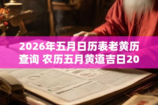 2026年五月日历表老黄历查询 农历五月黄道吉日2026版本