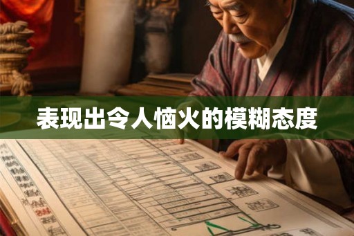 表现出令人恼火的模糊态度