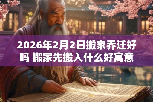 2026年2月2日搬家乔迁好吗 搬家先搬入什么好寓意 2026年2月2日搬家乔迁好吗 搬家先搬入什么好寓意