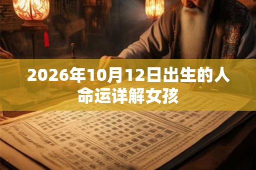 2026年10月12日出生的人命运详解女孩