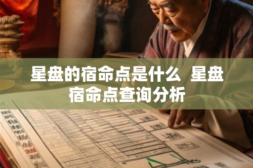 星盘的宿命点是什么 星盘宿命点查询分析 星盘的宿命点是什么 星盘宿命点查询分析