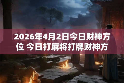 2026年4月2日今日财神方位 今日打麻将打牌财神方位