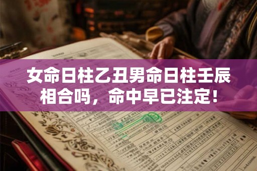 女命日柱乙丑男命日柱壬辰相合吗，命中早已注定！