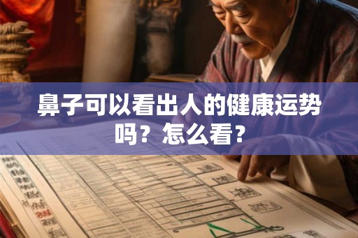 鼻子可以看出人的健康运势吗?怎么看? 鼻子可以看出人的健康运势吗?怎么看?