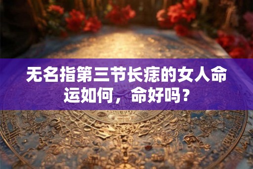 无名指第三节长痣的女人命运如何，命好吗？