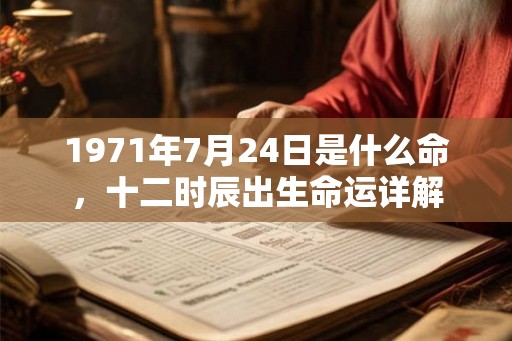 1971年7月24日是什么命,十二时辰出生命运详解 1971年7月24日是什么命,十二时辰出生命运详解