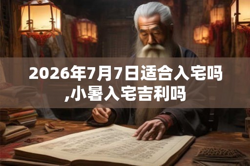 2026年7月7日适合入宅吗,小暑入宅吉利吗