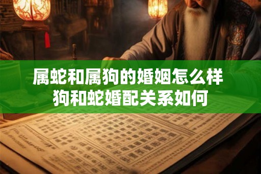 属蛇和属狗的婚姻怎么样 狗和蛇婚配关系如何