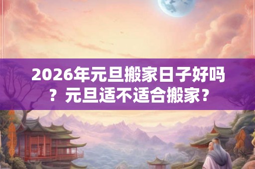 2026年元旦搬家日子好吗？元旦适不适合搬家？