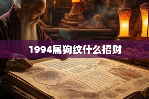 1994属狗纹什么招财