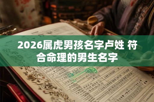 2026属虎男孩名字卢姓 符合命理的男生名字