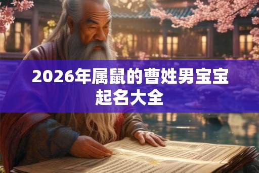 2026年属鼠的曹姓男宝宝起名大全