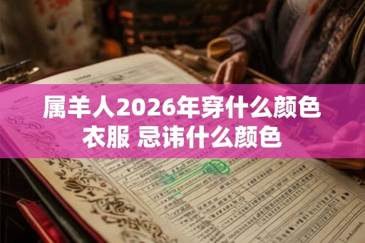 属羊人2026年穿什么颜色衣服 忌讳什么颜色