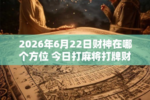 2026年6月22日财神在哪个方位 今日打麻将打牌财运方位