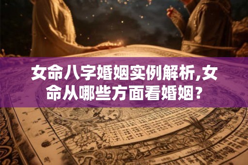 女命八字婚姻实例解析,女命从哪些方面看婚姻? 女命八字婚姻实例解析,女命从哪些方面看婚姻?