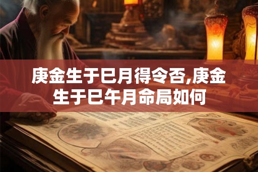 庚金生于巳月得令否,庚金生于巳午月命局如何 庚金生于巳月得令否,庚金生于巳午月命局如何