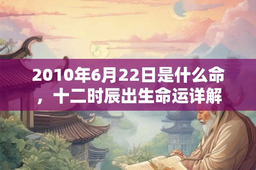 2010年6月22日是什么命，十二时辰出生命运详解