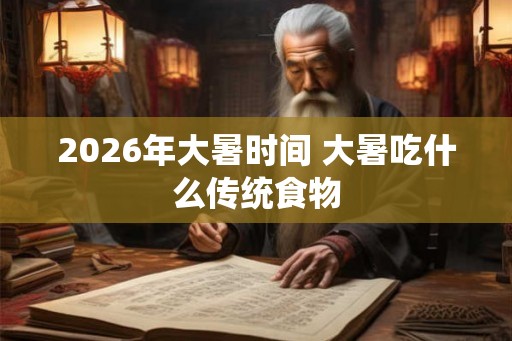 2026年大暑时间 大暑吃什么传统食物
