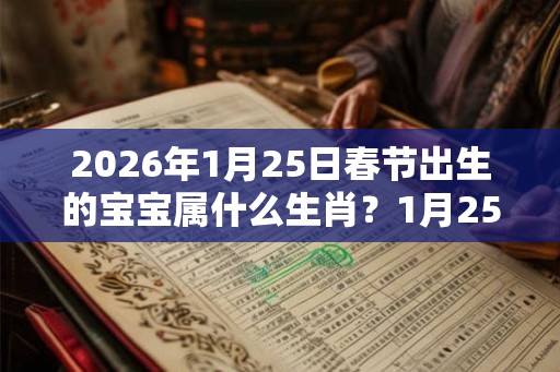2026年1月25日春节出生的宝宝属什么生肖?1月25日出生命运 2026年1月25日春节出生的宝宝属什么生肖?1月25日出生命运