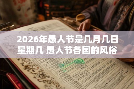 2026年愚人节是几月几日星期几 愚人节各国的风俗
