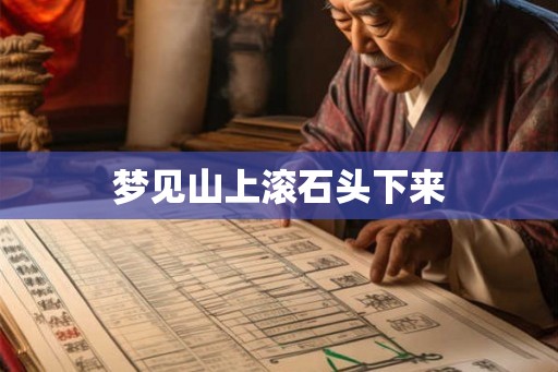 梦见山上滚石头下来