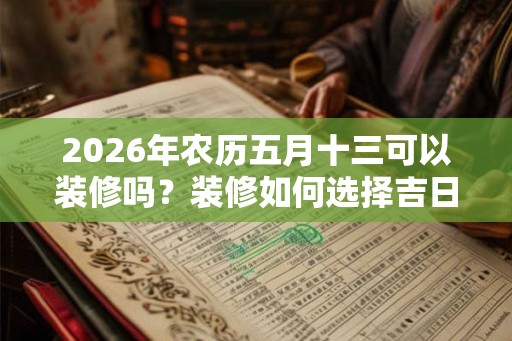2026年农历五月十三可以装修吗?装修如何选择吉日? 2026年农历五月十三可以装修吗?装修如何选择吉日?