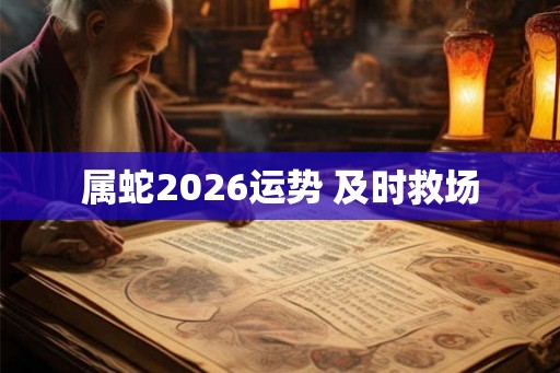 属蛇2026运势 及时救场