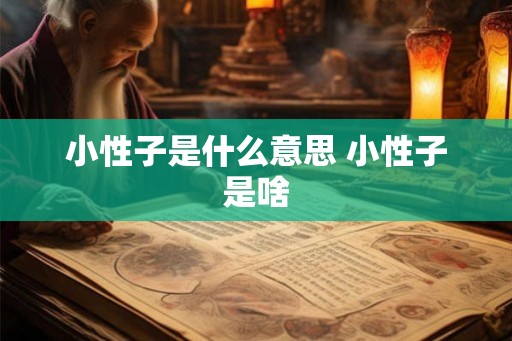 小性子是什么意思 小性子是啥