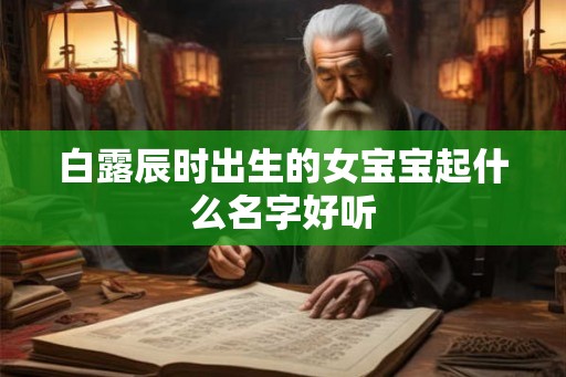 白露辰时出生的女宝宝起什么名字好听