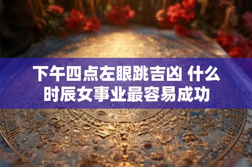 下午四点左眼跳吉凶 什么时辰女事业最容易成功