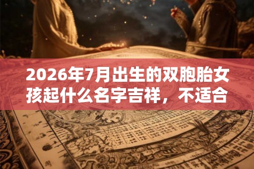 2026年7月出生的双胞胎女孩起什么名字吉祥，不适合用哪些字