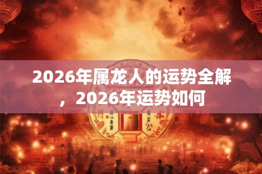 2026年属龙人的运势全解，2026年运势如何