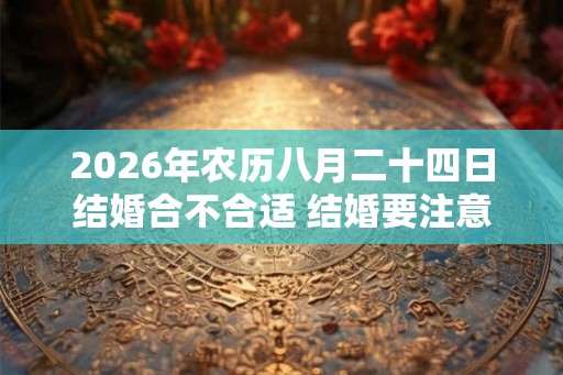 2026年农历八月二十四日结婚合不合适 结婚要注意什么