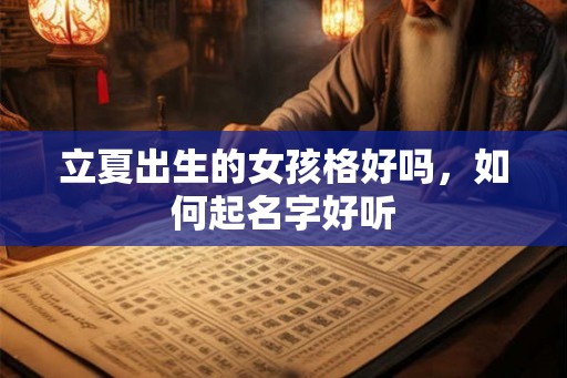 立夏出生的女孩格好吗，如何起名字好听