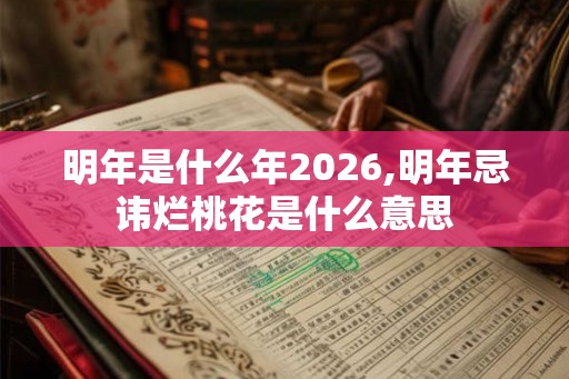 明年是什么年2026,明年忌讳烂桃花是什么意思
