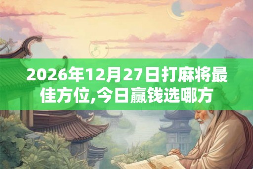 2026年12月27日打麻将最佳方位,今日赢钱选哪方