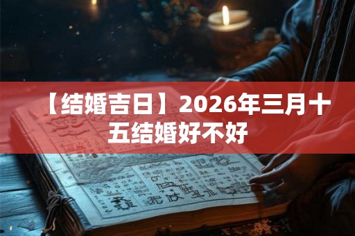 【结婚吉日】2026年三月十五结婚好不好
