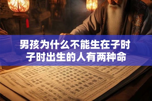 男孩为什么不能生在子时 子时出生的人有两种命 男孩为什么不能生在子时 子时出生的人有两种命