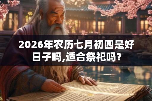 2026年农历七月初四是好日子吗,适合祭祀吗? 2026年农历七月初四是好日子吗,适合祭祀吗?