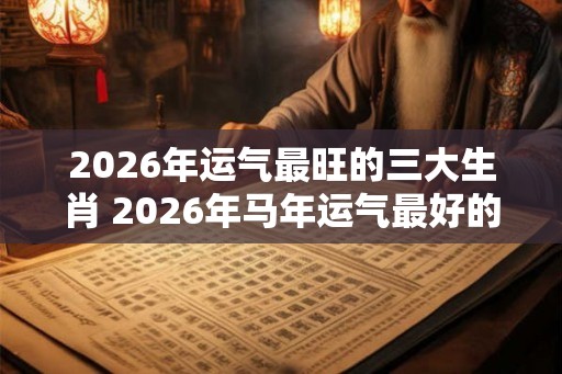 2026年运气最旺的三大生肖 2026年马年运气最好的生肖属相