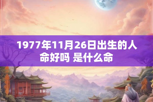 1977年11月26日出生的人命好吗 是什么命 1977年11月26日出生的人命好吗 是什么命