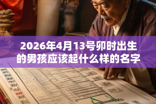 2026年4月13号卯时出生的男孩应该起什么样的名字