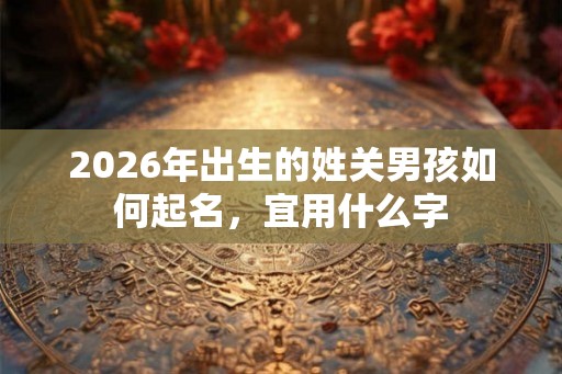 2026年出生的姓关男孩如何起名，宜用什么字