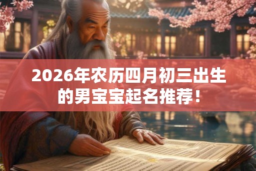 2026年农历四月初三出生的男宝宝起名推荐! 2026年农历四月初三出生的男宝宝起名推荐!