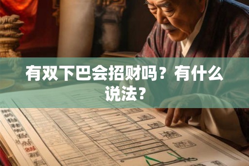 有双下巴会招财吗？有什么说法？