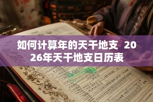 如何计算年的天干地支  2026年天干地支日历表