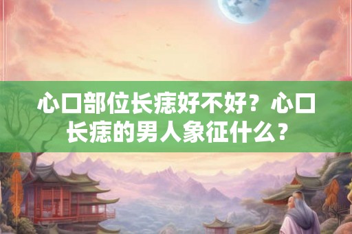 心口部位长痣好不好？心口长痣的男人象征什么？