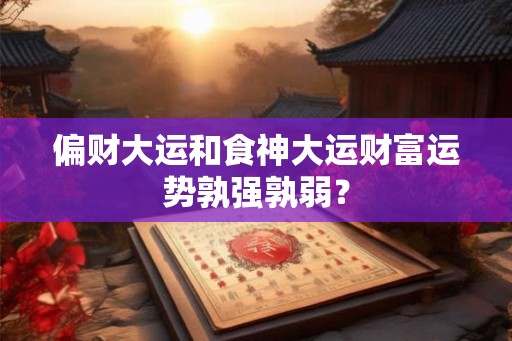 偏财大运和食神大运财富运势孰强孰弱？